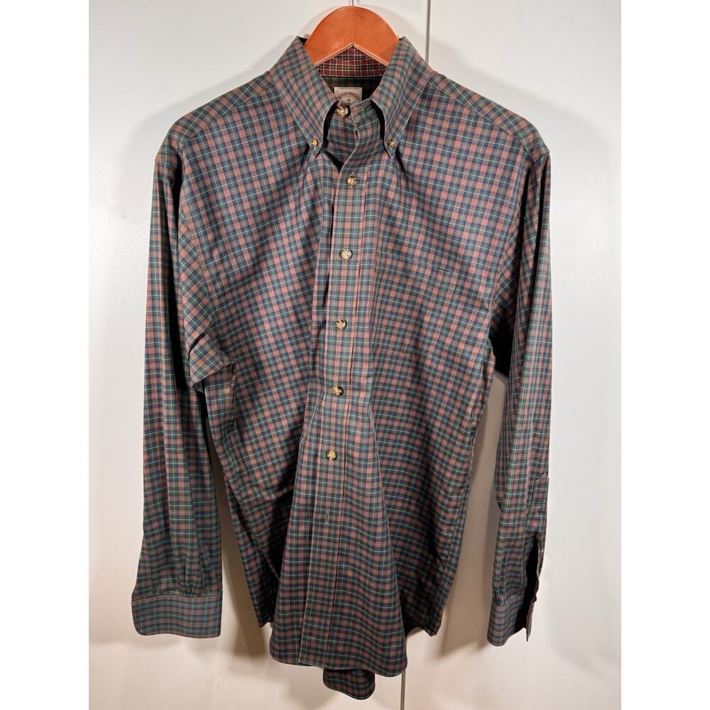 Brooks Brothers Medium Plaid Shirt Original‎ Polo - Picture 2 of 6